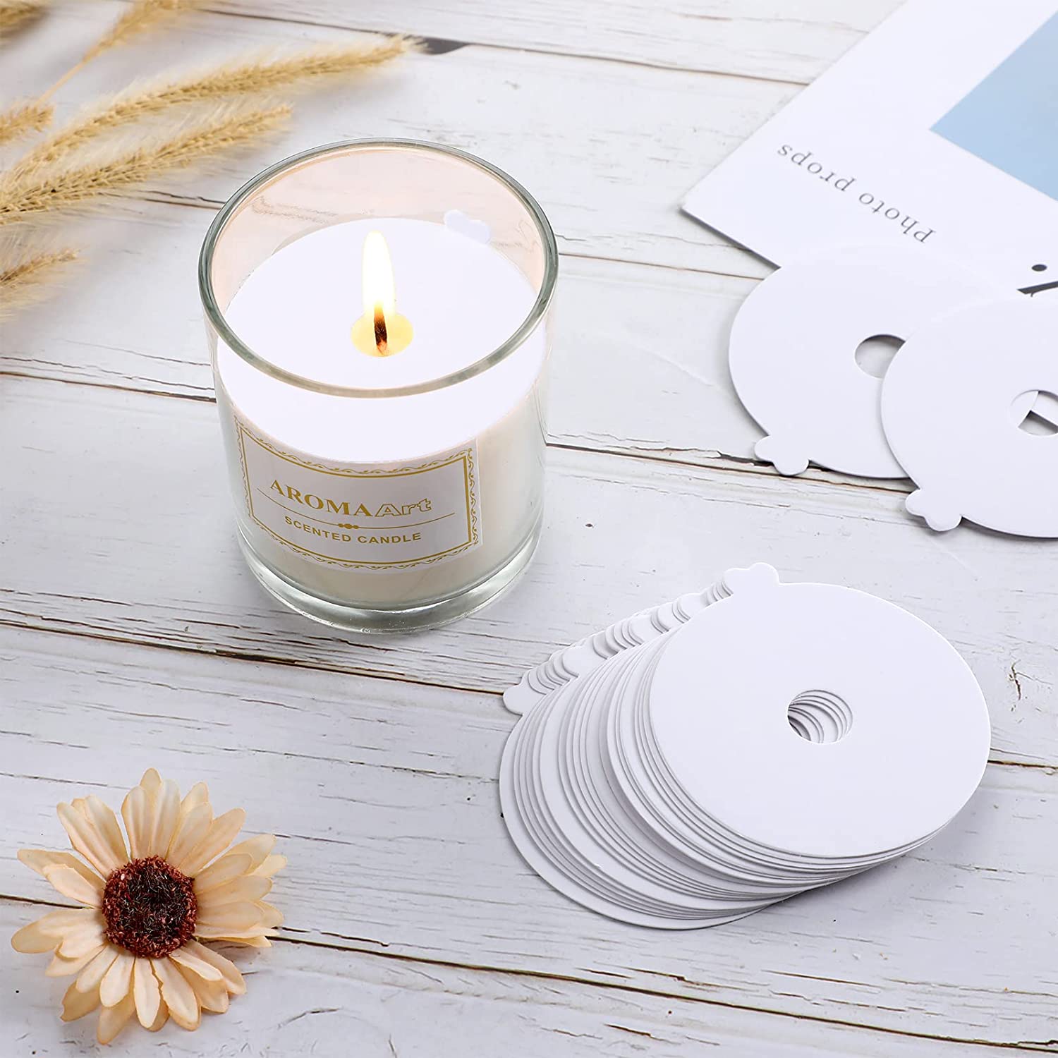 100pcs Candle Dust Protectors  - Candle Warning Label 评论和价格