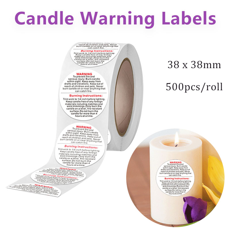 500/1000pcs Candle Warning Lab - Candle Warning Label 评论和价格