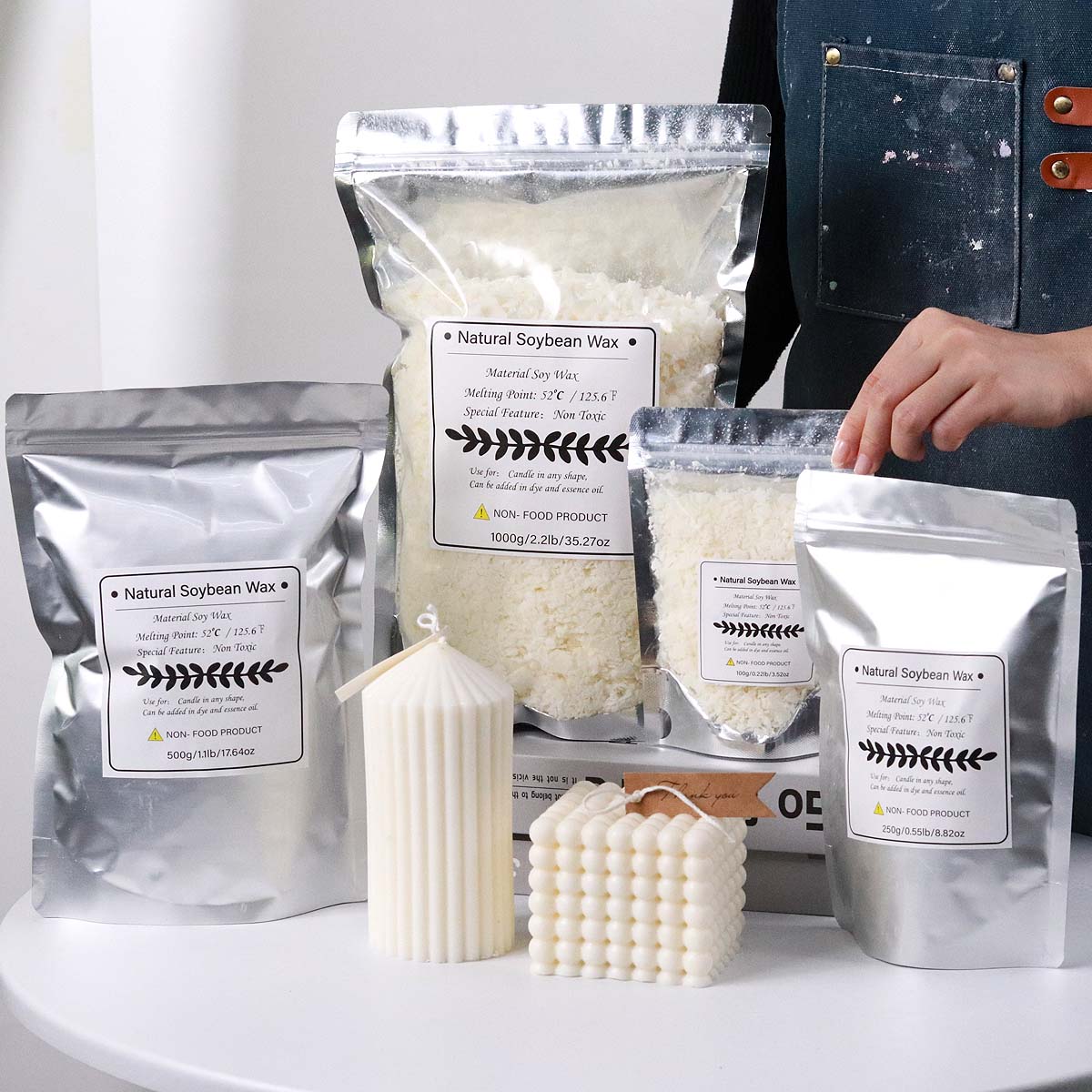 100/250/500/1000g Natural Soy  - Candle Making Kit 评论和价格