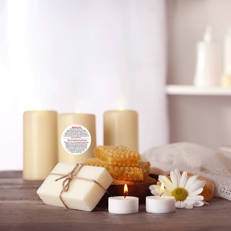 500Pcs White Candle Warning La - Candle Warning Label 评论和价格
