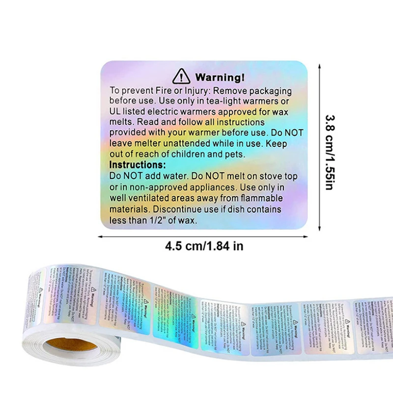 500Pcs Candle Warning Label La - Candle Warning Label 评论和价格