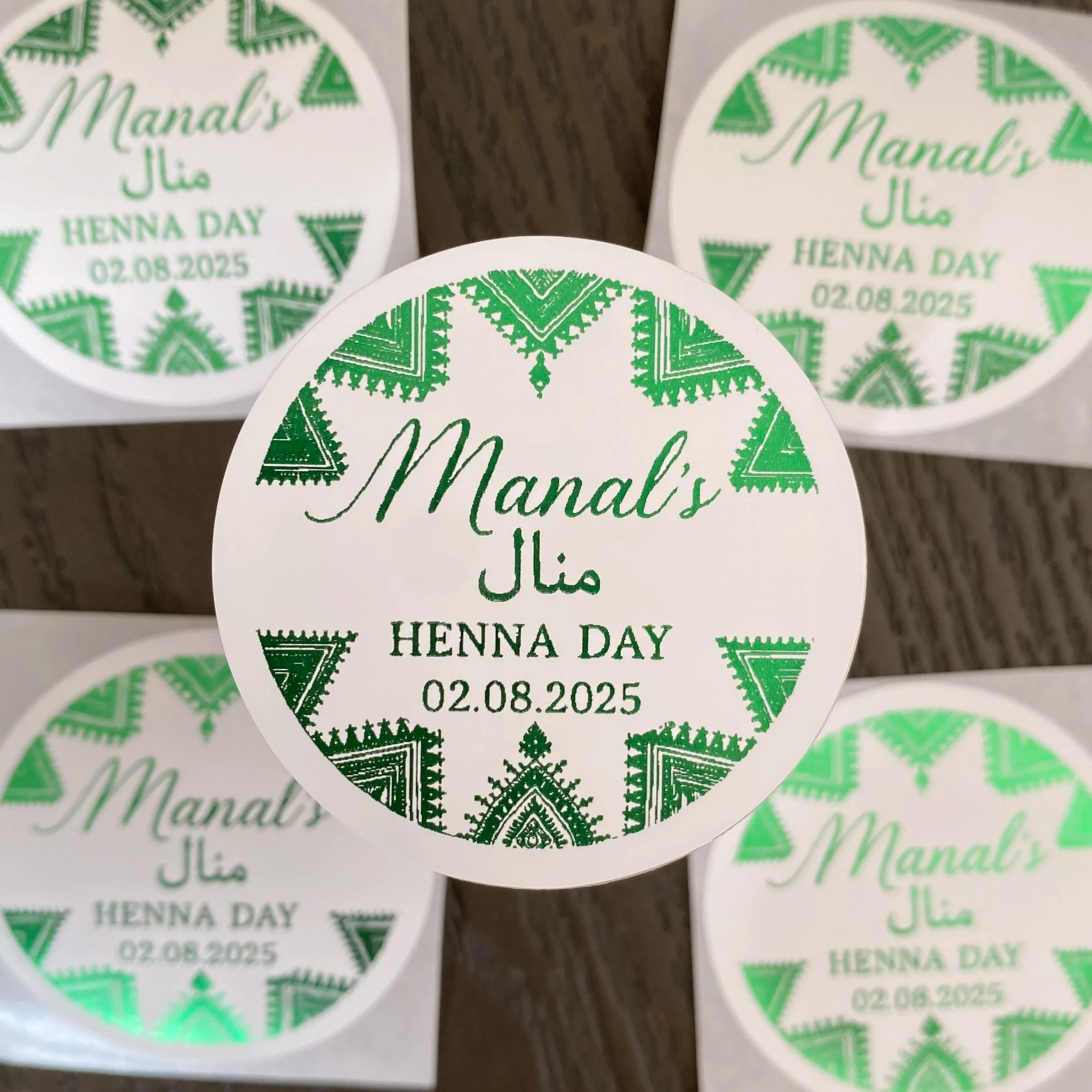 Green Mehndi Decorations Cotto - Candle Warning Label 评论和价格