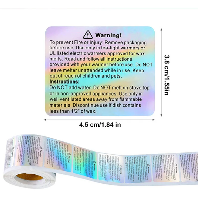 500PCS Waterproof Candle Warni - Candle Warning Label 评论和价格