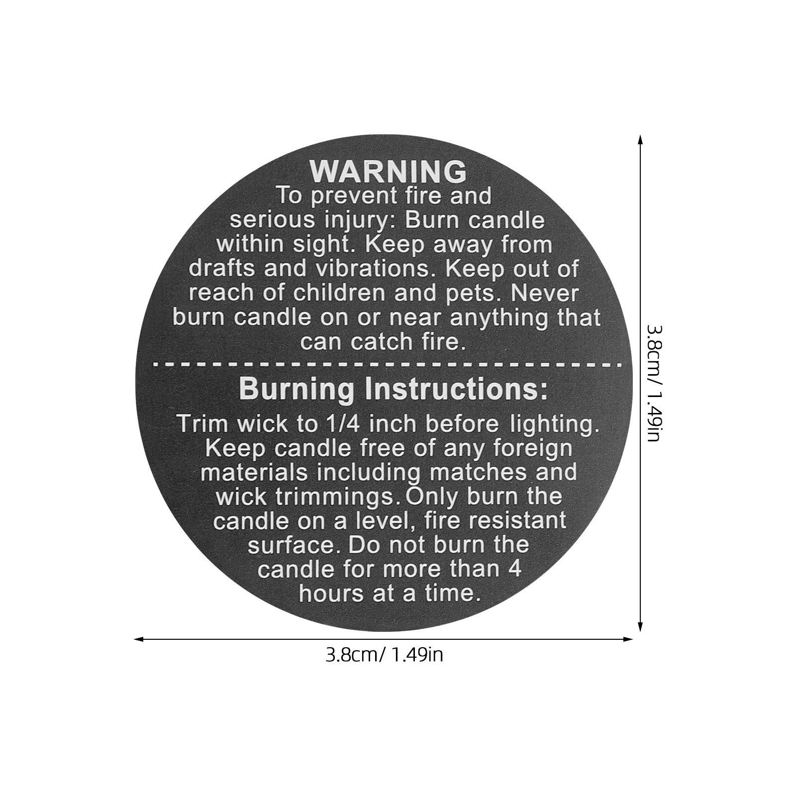 500Pcs Jar Safety Sticker Stro - Candle Warning Label 评论和价格