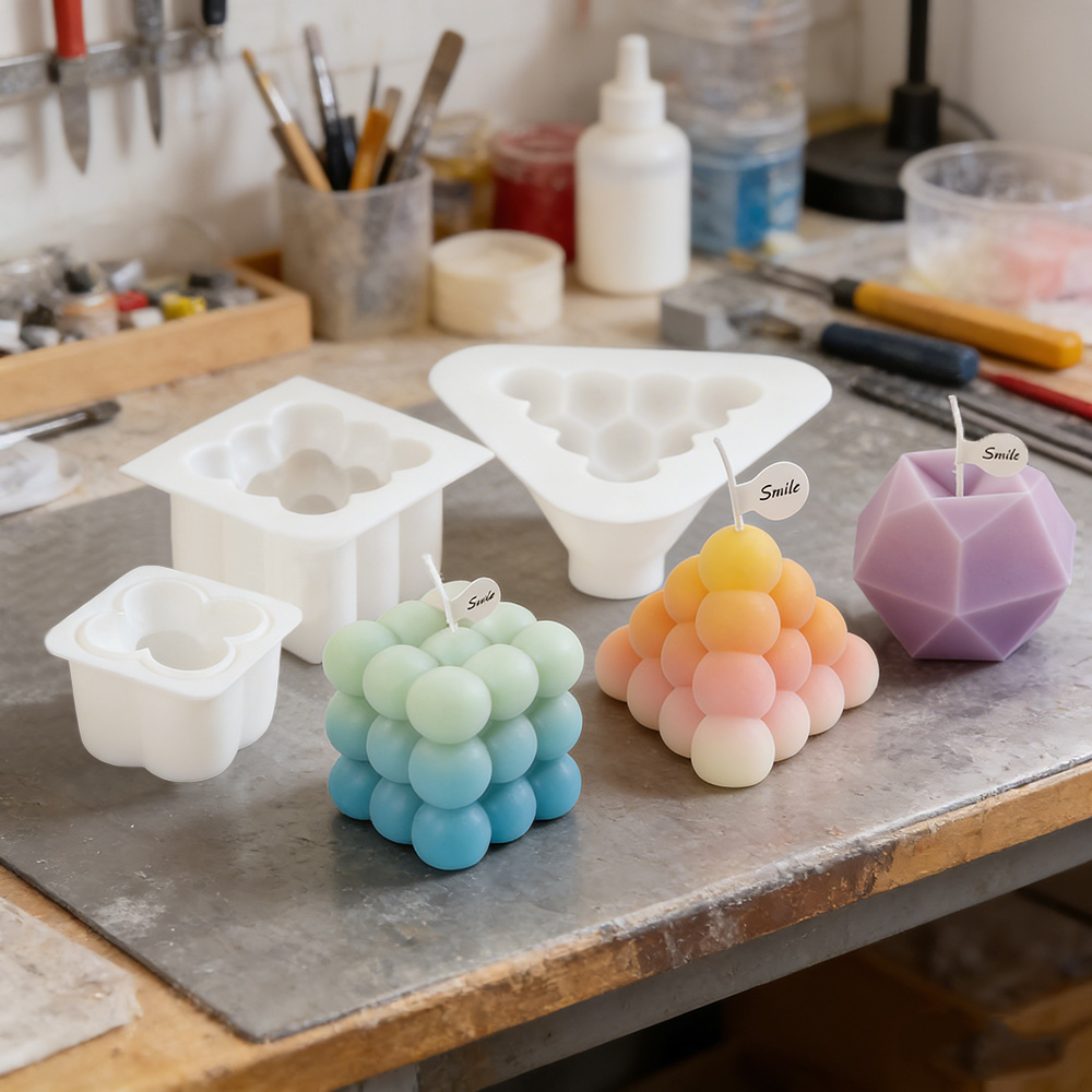3D Bubble Cube Silicone Candle - Candle Making Kit 评论和价格