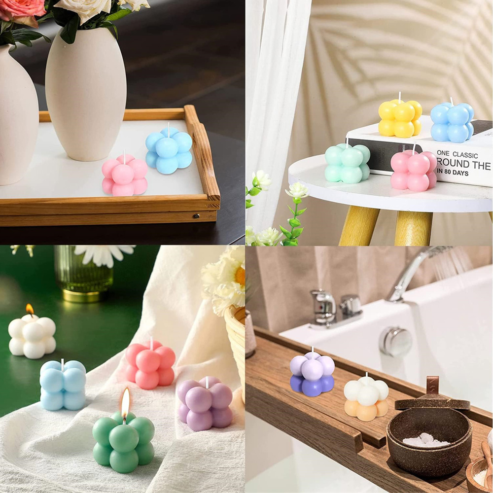 3D Bubble Cube Silicone Candle - Candle Making Kit 评论和价格